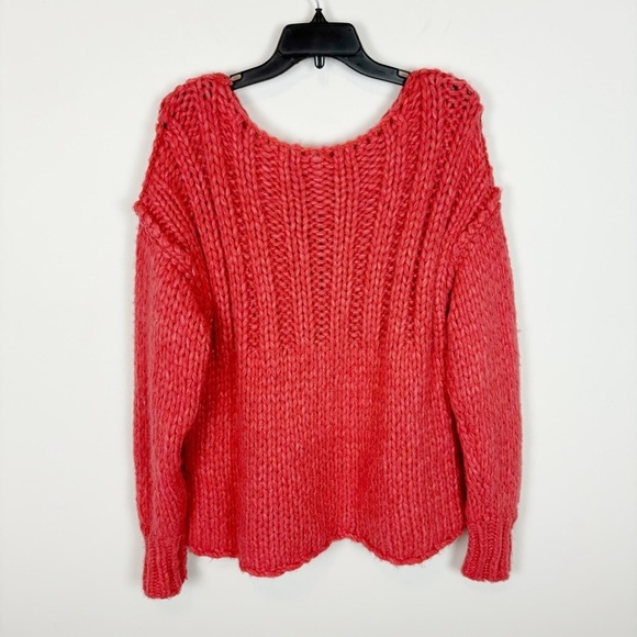 Free People Be There Chunky Knit Pullover in Coral Size XS - Picture 5 of 11